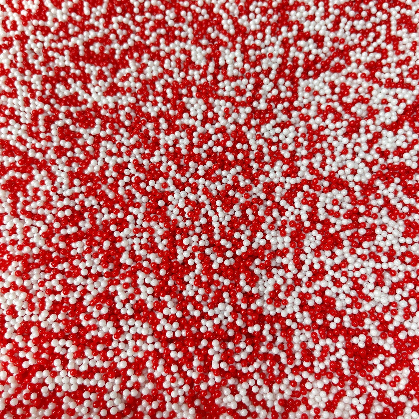 FAKE 2MM Red White Pearl Mix (NOT EDIBLE) D27-18