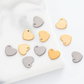 Stainless Steel Heart Shaped Charm Tag (6mm x 7mm)