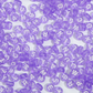 Translucent LIGHT PURPLE, White Letter A-Z Alphabet Individual Beads (7MM)