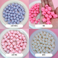 Chunky 14MM Pastel Macaron Puffy Candy Star Acrylic Spacer Beads