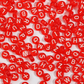 Translucent RED, White Letter A-Z Alphabet Individual Beads (7MM)
