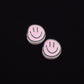 Chunky Cute Lopsided Happy Face Acrylic Bead (21mm x 23mm)
