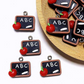 1.9cm x 1.8cm ABC Chalkboard, School Themed Charms