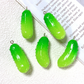 4cm x 1.5cm Green Pickle, Food Themed Charms