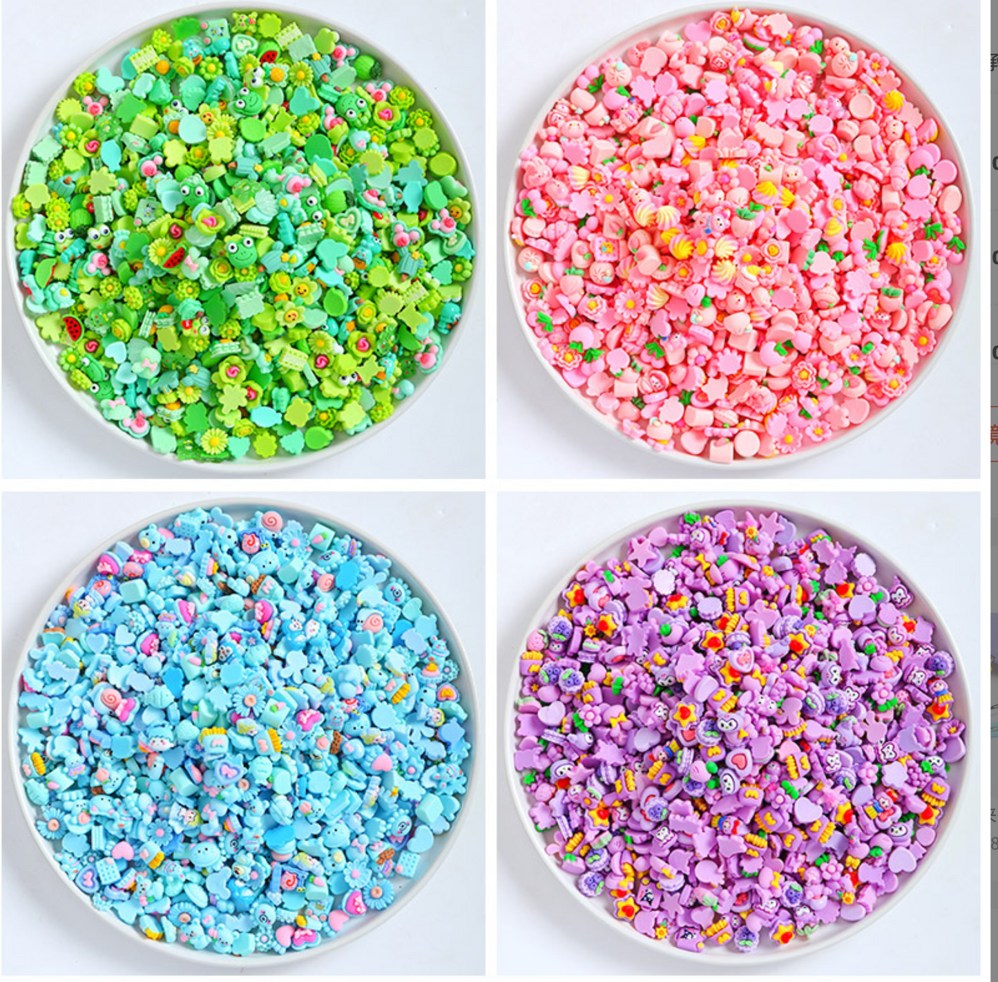 MINI Color Coordinated Random Mix Nail Charms, 3D Nail Art Charms, Mini Cabochon