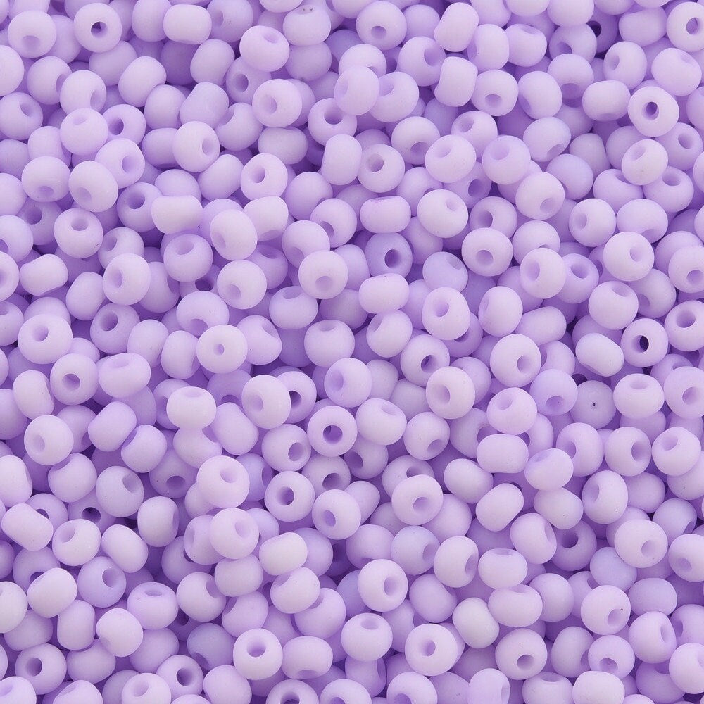 3MM Frosted Medium Orchid 8/0 Glass Seed Beads (S048-006)