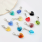 33MM x 14MM Crystal Heart with Lobster Clasp Charm