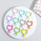Pastel Spray Painted Metal Cat Head Shaped Key Rings (Color Choices Available)