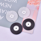 Black/White Vinyl Themed Resin Charm (48MM x 48MM)