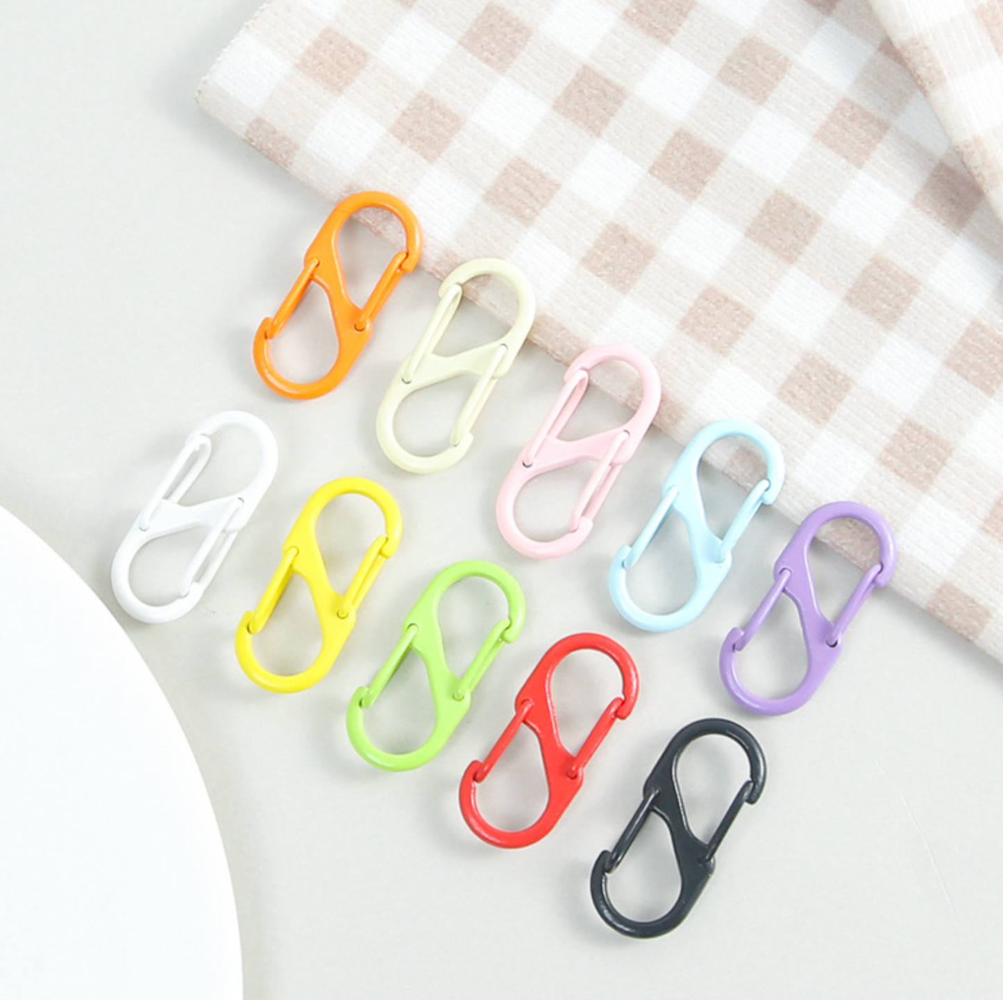 Pastel Spray Painted Double Opening Key Rings (Color Choices Available)