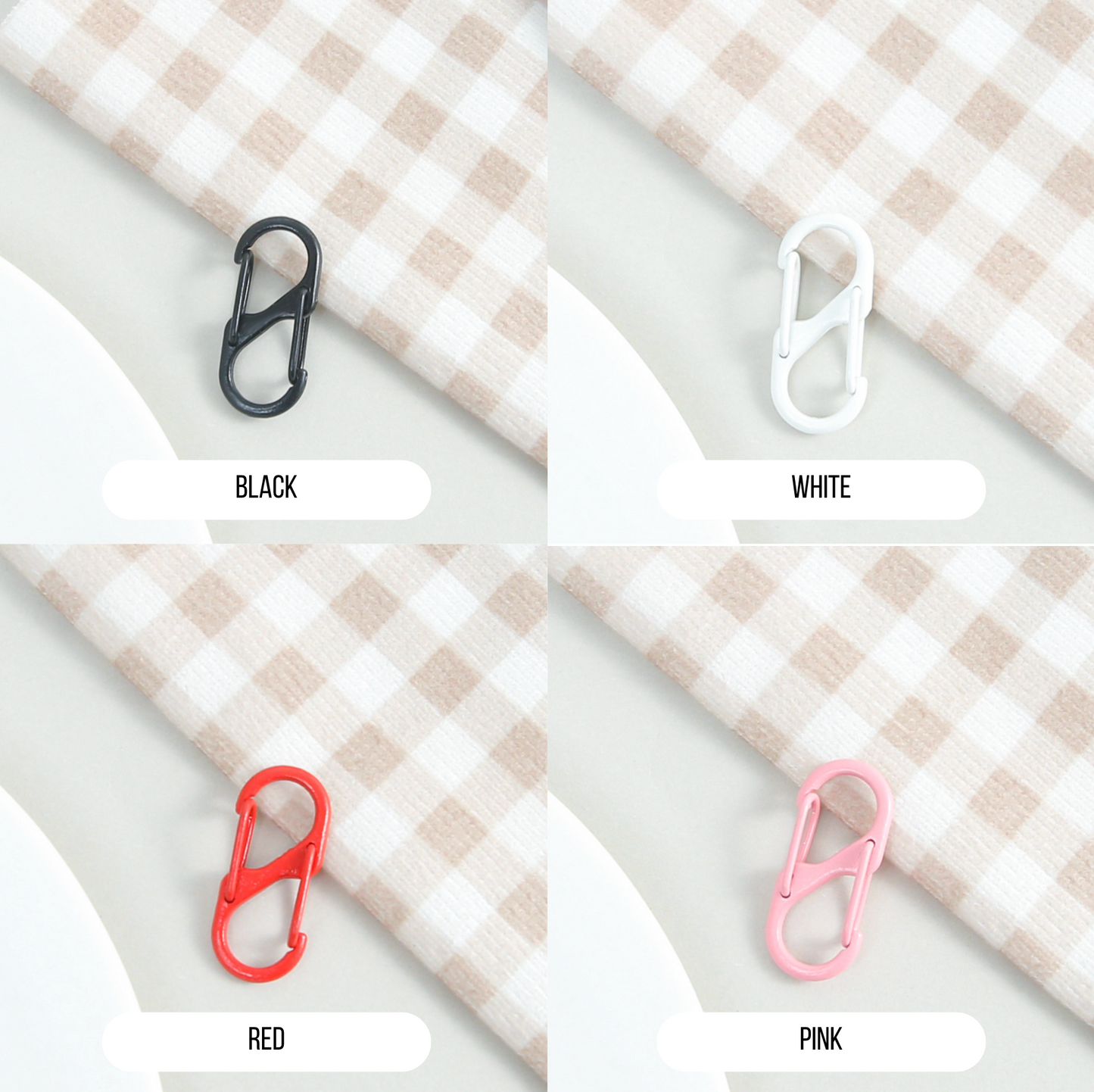 Pastel Spray Painted Double Opening Key Rings (Color Choices Available)