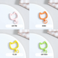 Pastel Spray Painted Metal Cat Head Shaped Key Rings (Color Choices Available)