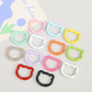 Pastel Spray Painted Metal Bear Head Shaped Key Rings (Color Choices Available)