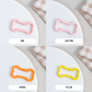 Pastel Spray Painted Metal Bone Shaped Key Rings (Color Choices Available)