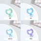 Pastel Spray Painted Metal Cat Head Shaped Key Rings (Color Choices Available)