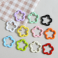 Pastel Metal Flower Shaped Key Rings (Color Choices)