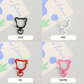 Pastel Metal Bear Head Version 2 Key Rings (Color Choices)
