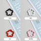 Pastel Metal Flower Shaped Key Rings (Color Choices)
