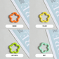 Pastel Metal Flower Shaped Key Rings (Color Choices)