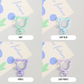 Pastel Metal Bear Head Version 2 Key Rings (Color Choices)