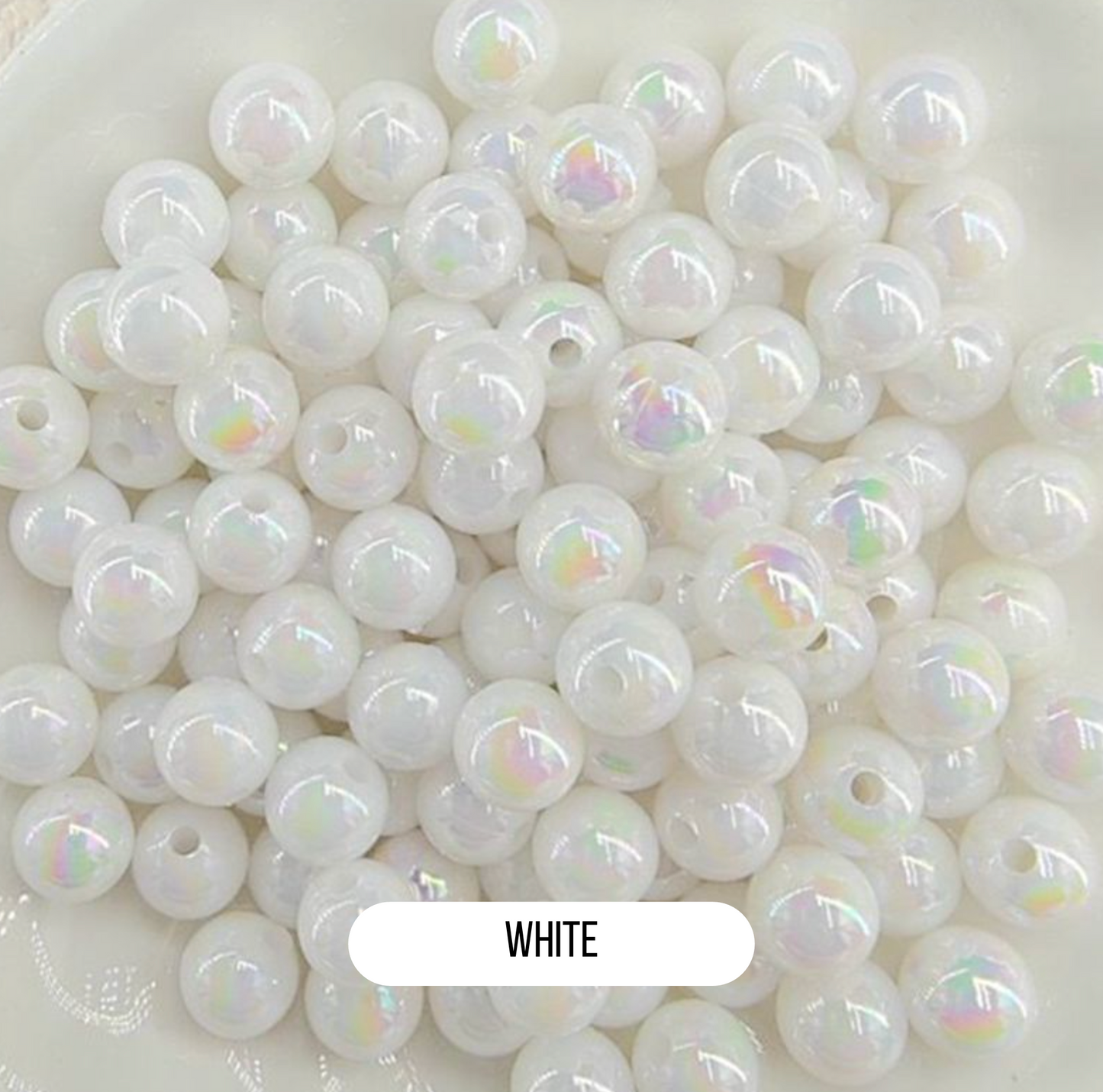 6MM/8MM/10MM AB Iridescent Mermaid Pastel Acrylic Beads