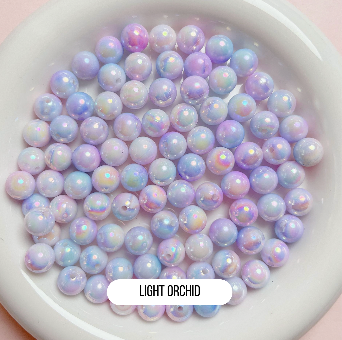 6MM/8MM/10MM AB Iridescent Mermaid Pastel Acrylic Beads