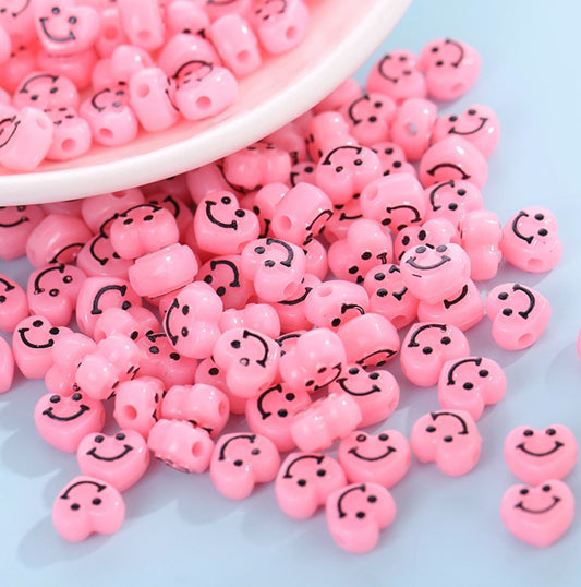 10MM Heart Shaped Smiley Face Beads