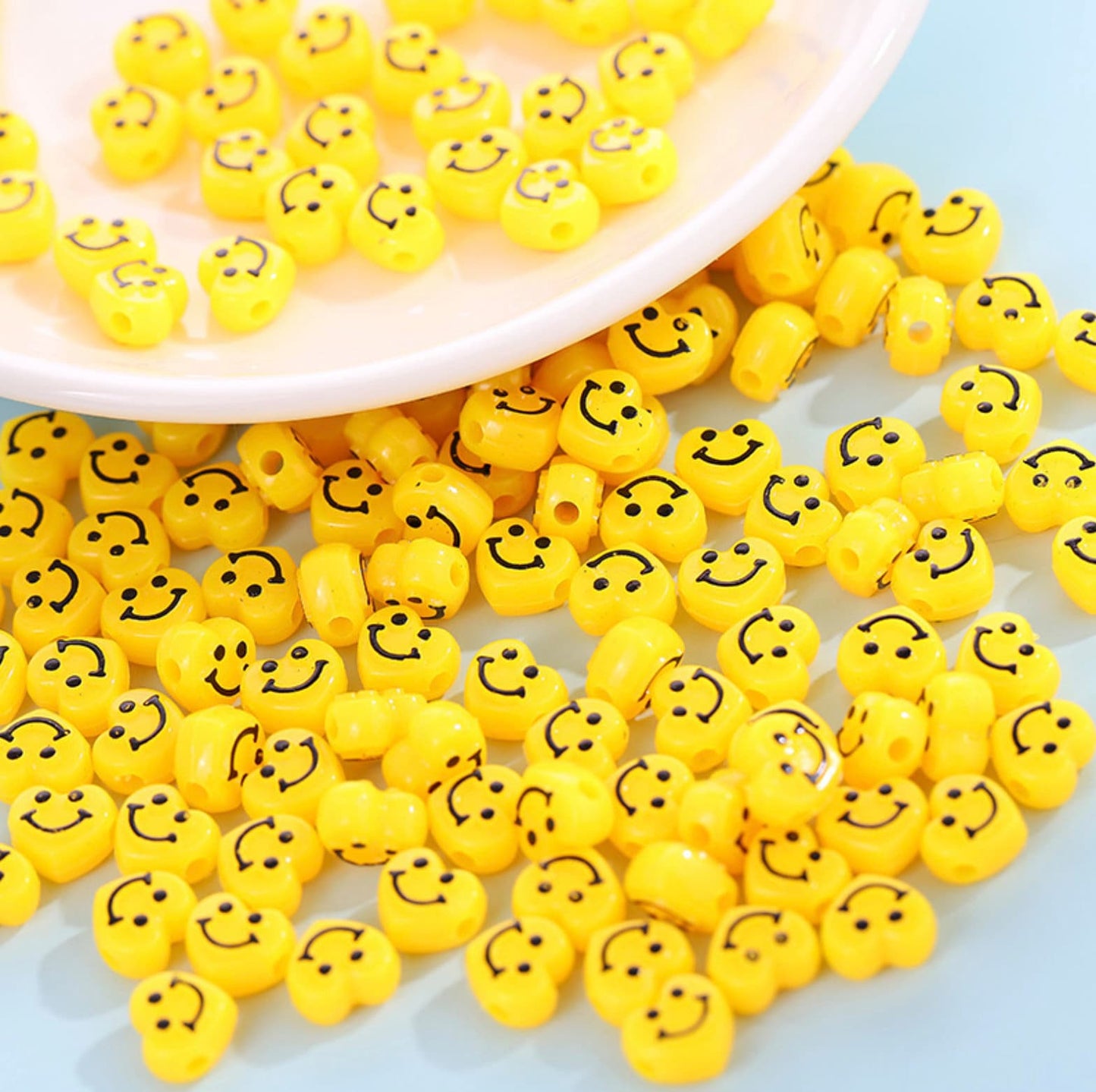 10MM Heart Shaped Smiley Face Beads