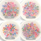 A-Z Alphabet Beads, Transparent Beads with Random Mixed Color Letters (7MM)