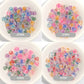 A-Z Alphabet Beads, Transparent Beads with Random Mixed Color Letters (7MM)