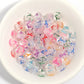 A-Z Alphabet Beads, Transparent Beads with Random Mixed Color Letters (7MM)