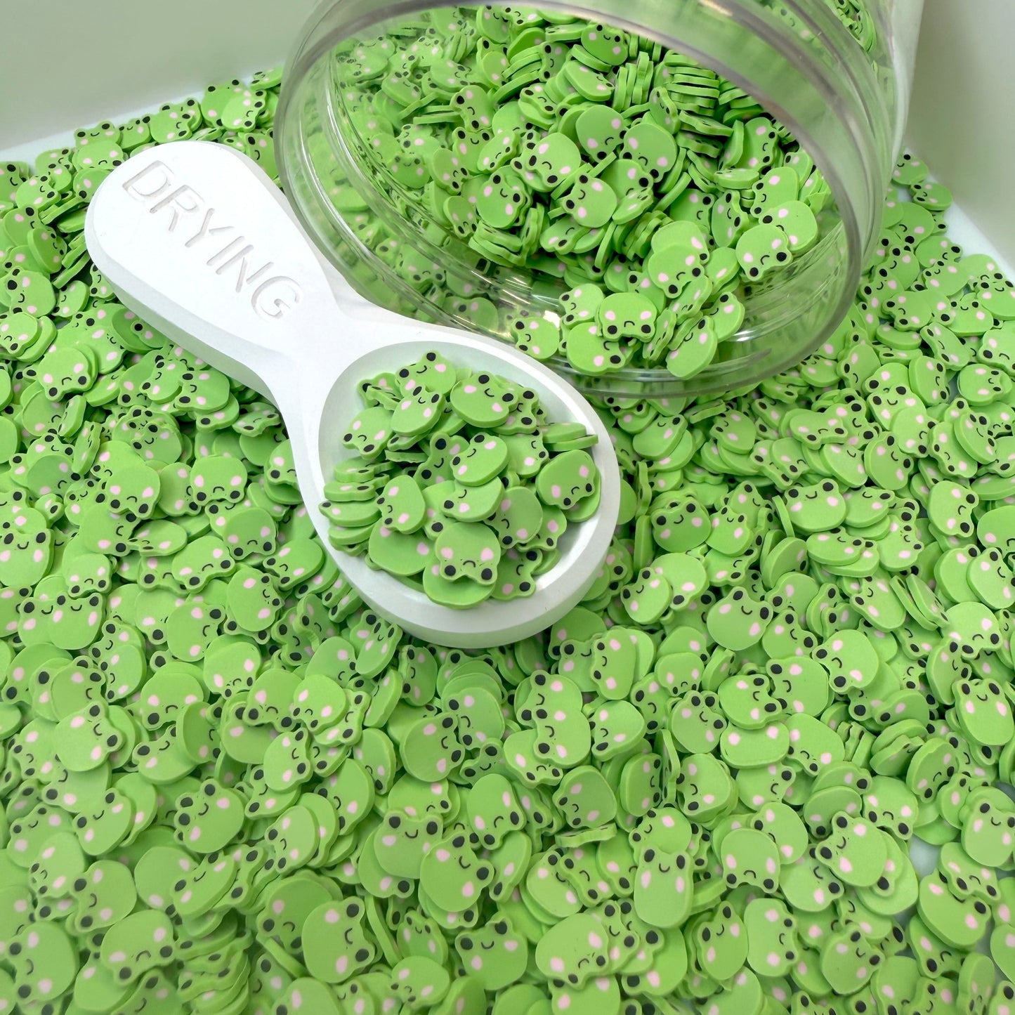 5MM Yellow Green Happy Frog Polymer Clay Sprinkle (NOT EDIBLE) D3-20