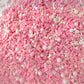 FAKE Pink Winter Party Polymer Clay Sprinkle (NOT EDIBLE) D40-10