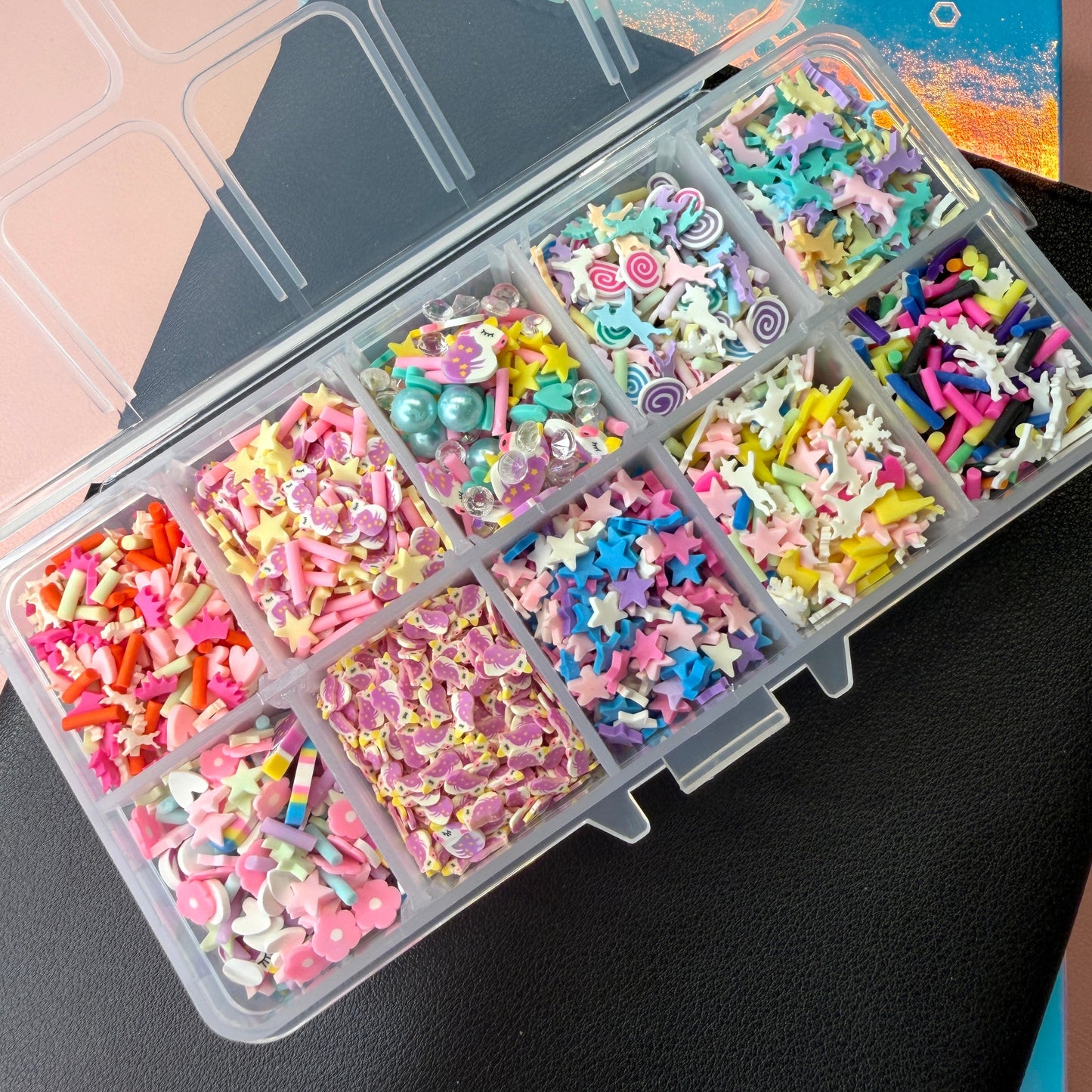FAKE Unicorn Party Themed Polymer Clay Sprinkle Set/Box