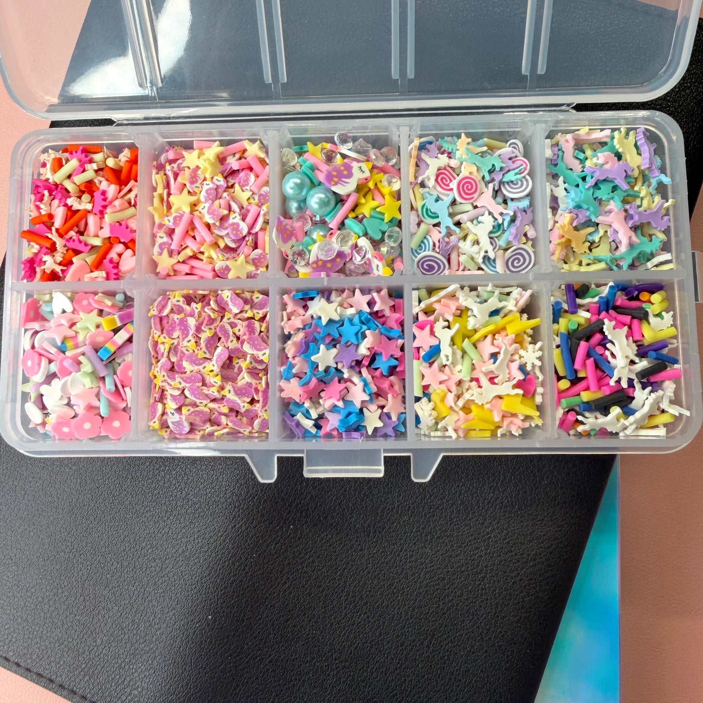 FAKE Unicorn Party Themed Polymer Clay Sprinkle Set/Box