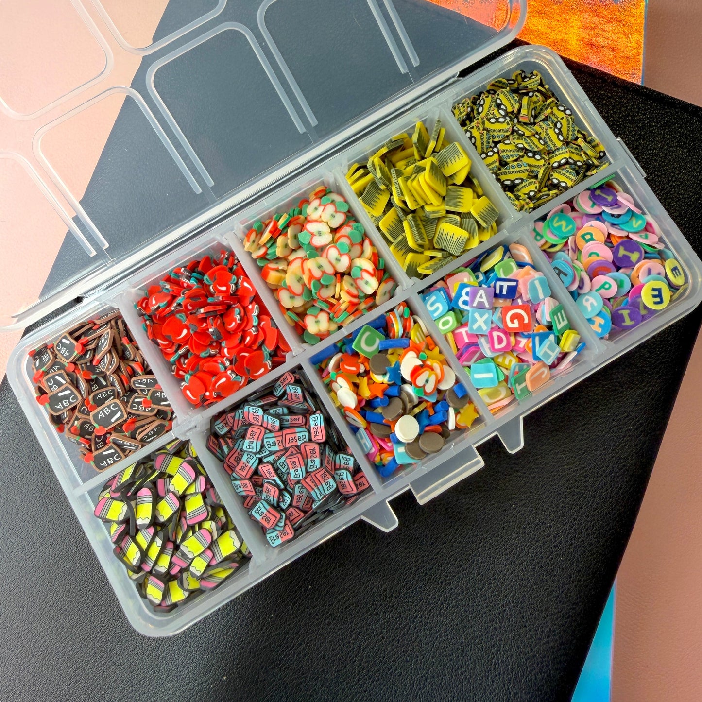 FAKE Teacher Themed Polymer Clay Sprinkle Set/Box