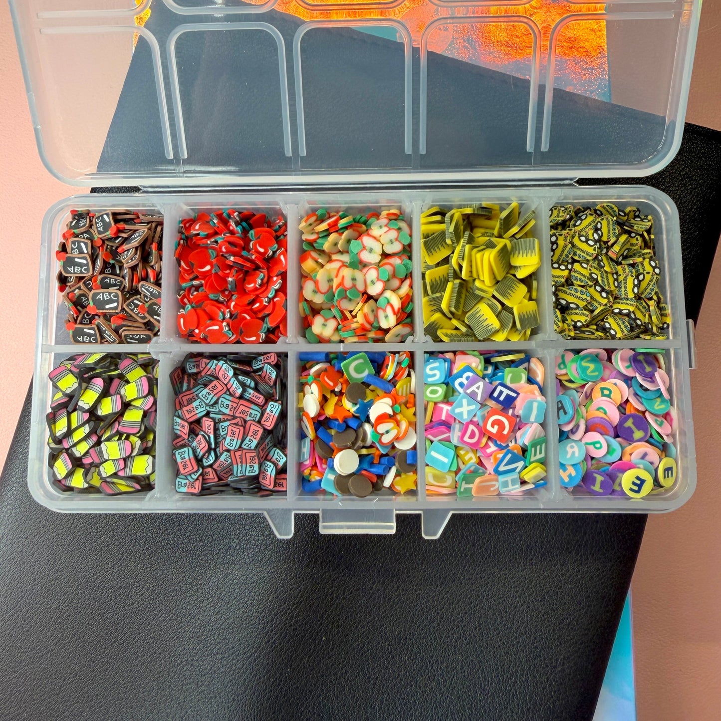 FAKE Teacher Themed Polymer Clay Sprinkle Set/Box