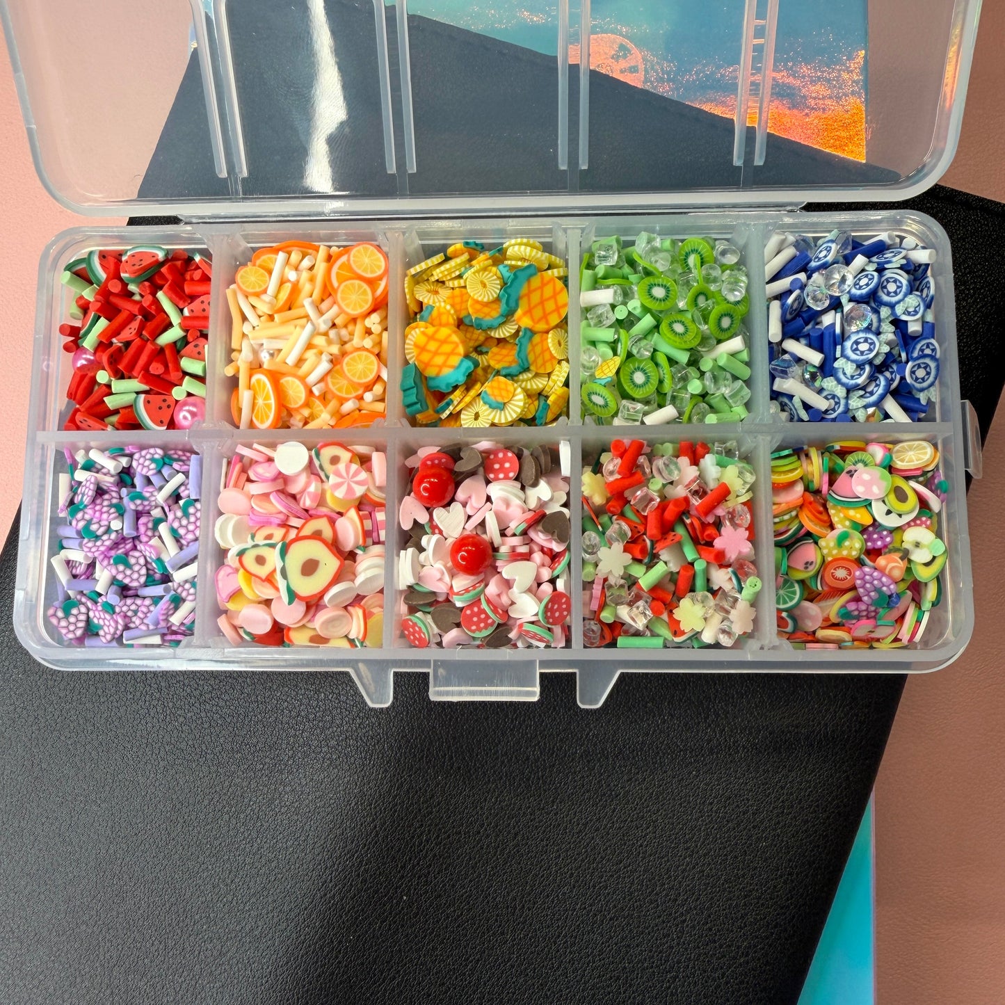 Fruit Mixes Themed Polymer Clay Sprinkle Set/Box