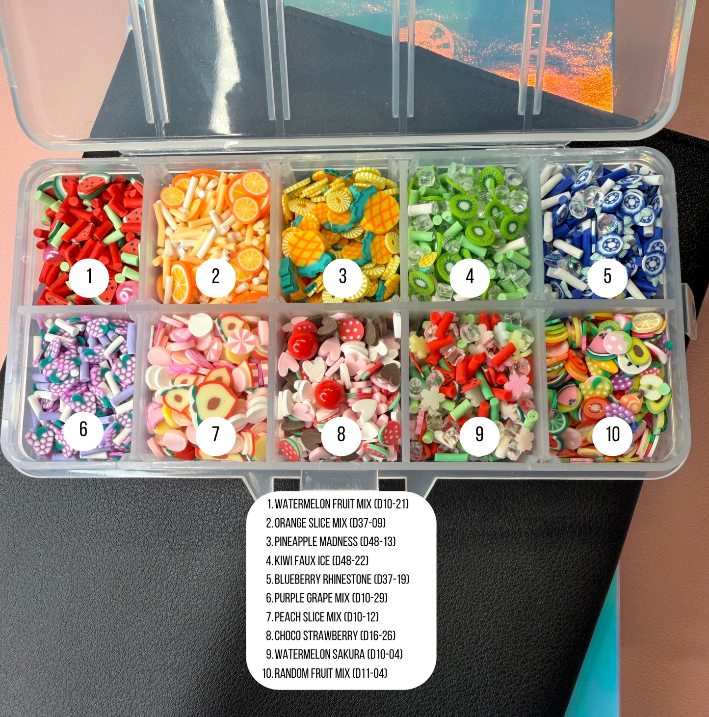 Fruit Mixes Themed Polymer Clay Sprinkle Set/Box