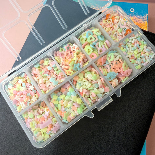 FAKE Glow-In-Dark Themed Polymer Clay Sprinkle Set/Box