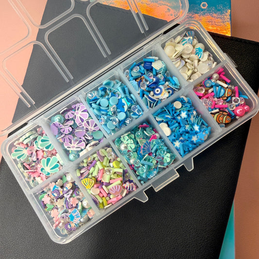 FAKE Ocean Themed Polymer Clay Sprinkle Set/Box