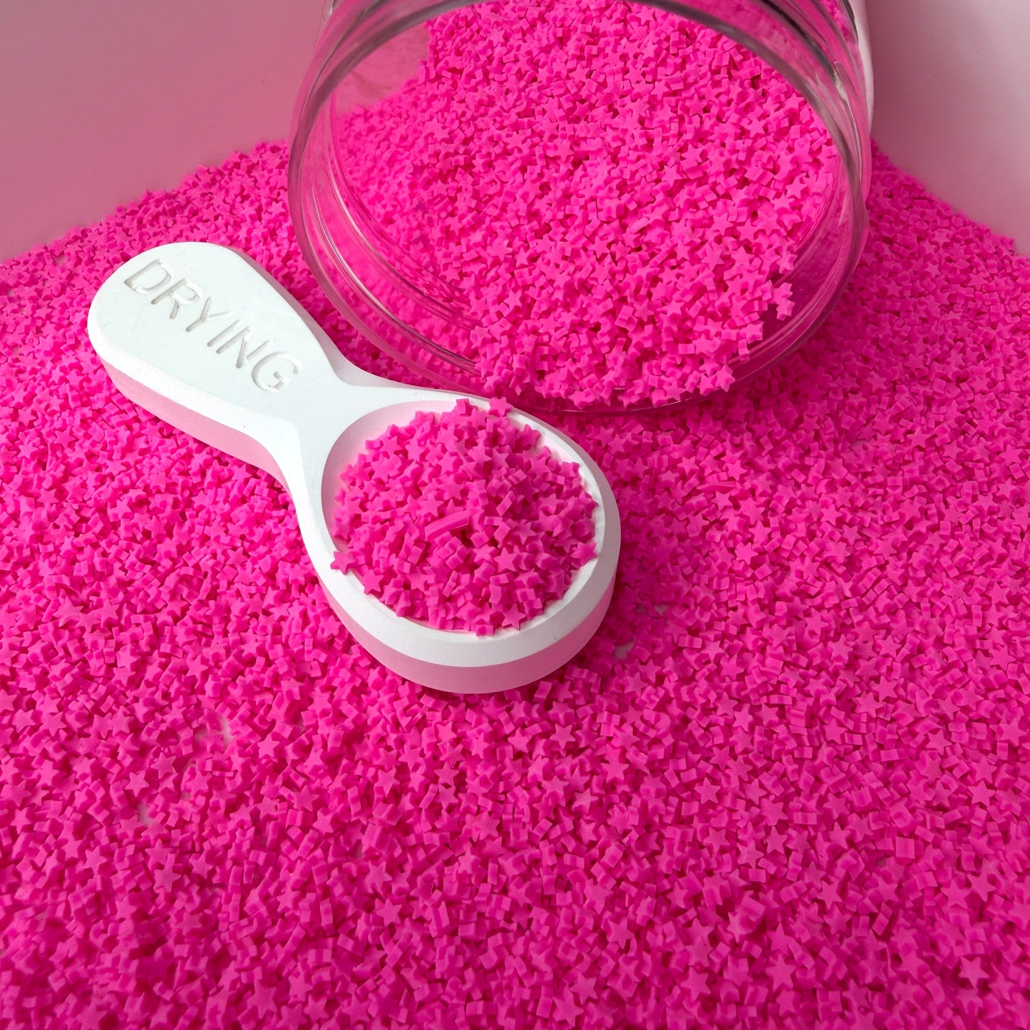 3MM Rose Pink Star Polymer Clay Sprinkle (NOT EDIBLE) D14-07
