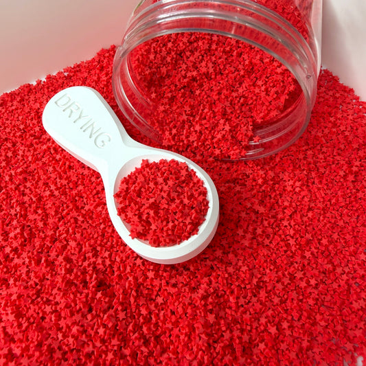 FAKE 3MM Red Star Polymer Clay Sprinkle (NOT EDIBLE) D14-01