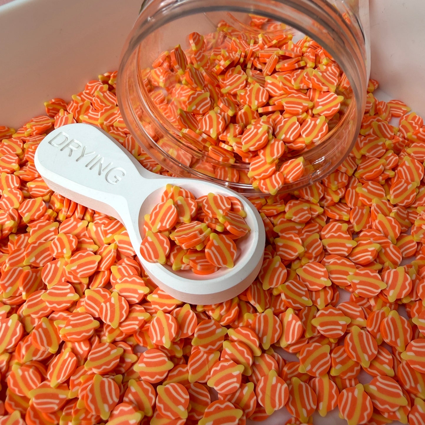 5MM/10MM Orange Planet Polymer Clay Sprinkle Pieces (NOT EDIBLE) D14-17