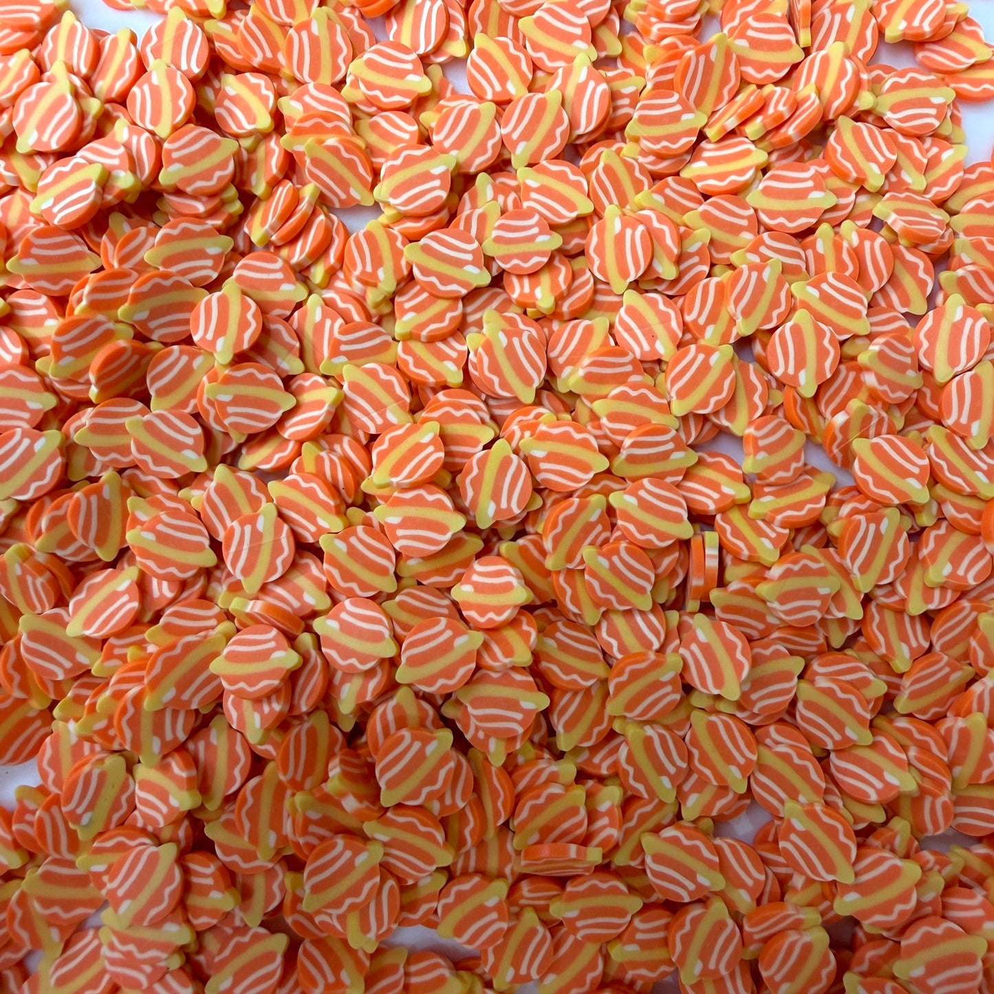 5MM/10MM Orange Planet Polymer Clay Sprinkle Pieces (NOT EDIBLE) D14-17