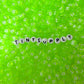 Translucent GREEN, White Letter A-Z Alphabet Individual Beads (7MM)