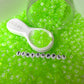 Translucent GREEN, White Letter A-Z Alphabet Individual Beads (7MM)
