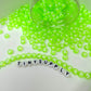 Translucent GREEN, White Letter A-Z Alphabet Individual Beads (7MM)