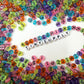 Translucent MIXED, Black Letter A-Z Alphabet Individual Beads (7MM)