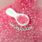 Translucent LIGHT PINK, White Letter A-Z Alphabet Individual Beads (7MM)